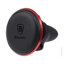 Автотримач Baseus Magnetic Air Vent With Cable Clip /red/
