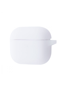 Чохол для AirPods 3 Silicone slim с карабином /white/