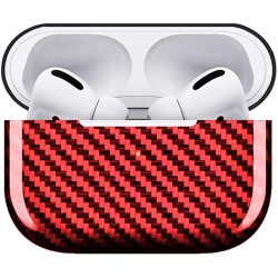 Чохол для AirPods PRO silicone carbon /red/