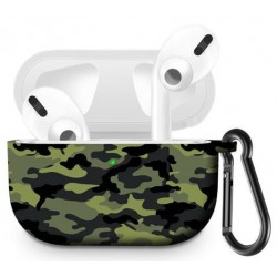 Чохол для AirPods PRO silicone с карабином picture /military olive/