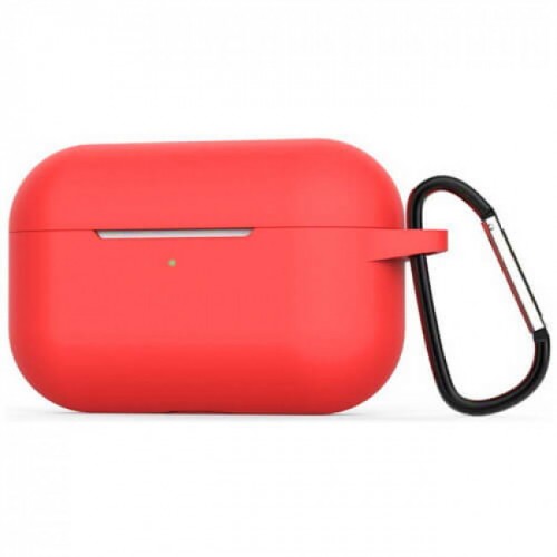 Чохол для AirPods PRO silicone с карабином /product red/