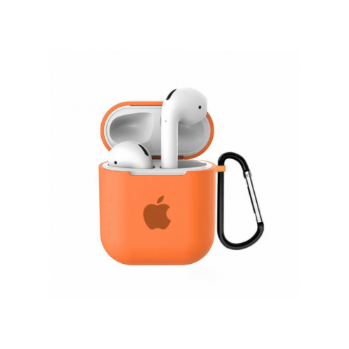 Чохол для AirPods Silicone Apple case /papaya/