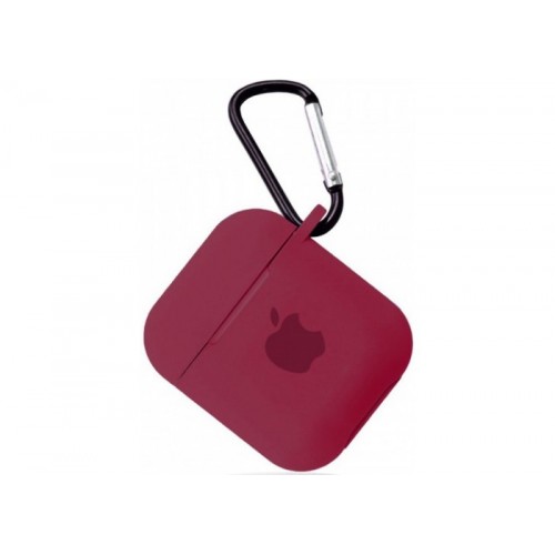Чохол для AirPods Silicone Apple case /rose red/