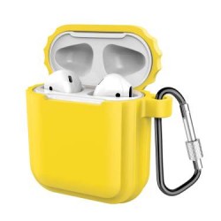 Чохол для AirPods silicone case без карабина /yellow/