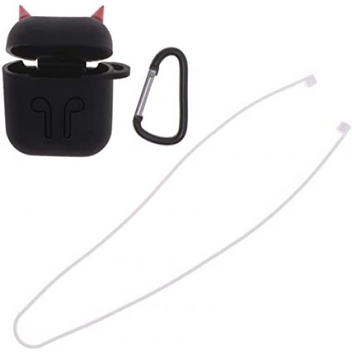 Чохол для AirPods silicone case Devil /white pink/