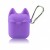 Чохол для AirPods silicone case Dog с карабином /purple/