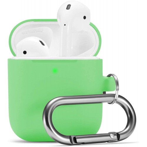 Чохол для AirPods Silicone case Full /green/
