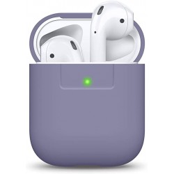 Чохол для AirPods Silicone case Full /lavander gray/