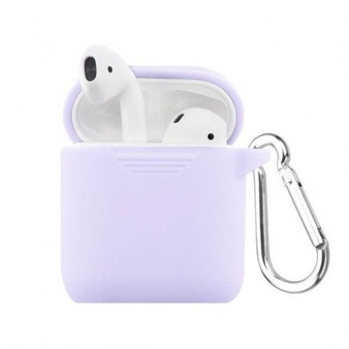Чохол для AirPods Silicone case Full /lilac/
