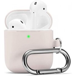 Чохол для AirPods Silicone case Full /pink sand/