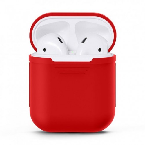 Чохол для AirPods Silicone case Full /red/