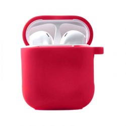 Чохол для AirPods Silicone case Full /rose red/