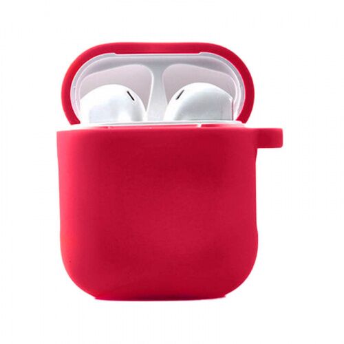 Чохол для AirPods Silicone case Full /rose red/