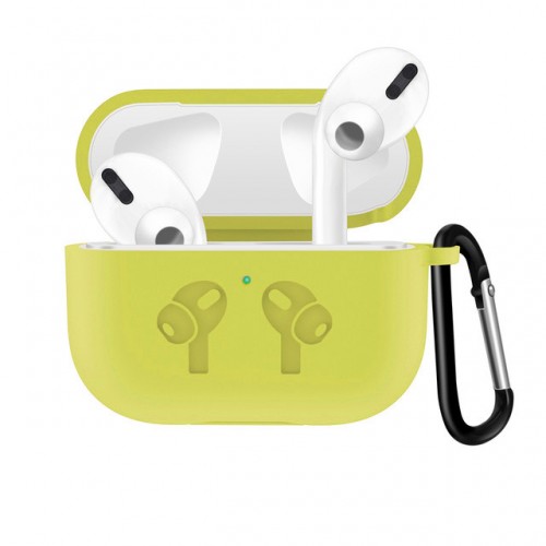 Чохол для AirPods silicone case logo с карабином picture