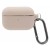 Чохол для AirPods silicone case logo с карабином /pink sand/
