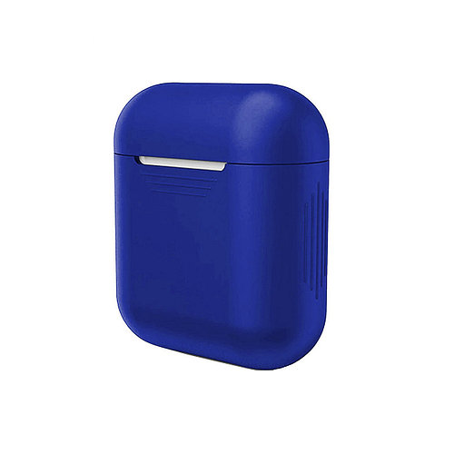 Чохол для AirPods silicone case logo с карабином /ultramarine/
