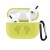 Чохол для AirPods silicone case logo с карабином /yellow/