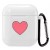 Чохол для AirPods silicone case Love с карабином /white/