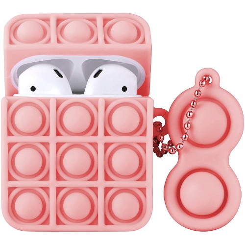 Чохол для AirPods Silicone Pop it /light pink/