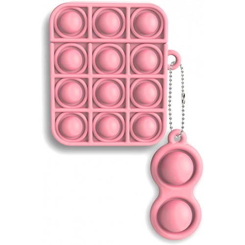 Чохол для AirPods Silicone Pop it /light pink/