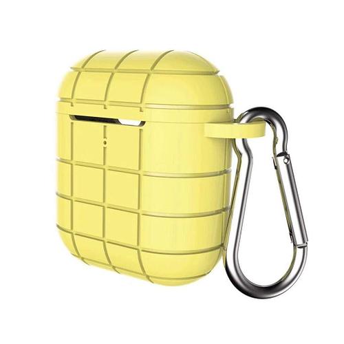 Чохол для AirPods2 silicone case Grid с карабином /flash/