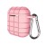Чохол для AirPods2 silicone case Grid с карабином /pink/