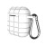 Чохол для AirPods2 silicone case Grid с карабином /white/