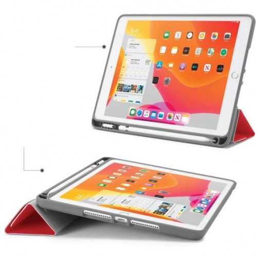 Чохол для iPad 10.2" (2019/20) Origami Case Leather pencil groove /red/