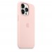 Чохол iPhone 13 Pro Max Silicone Case with MagSafe /chalk pink/