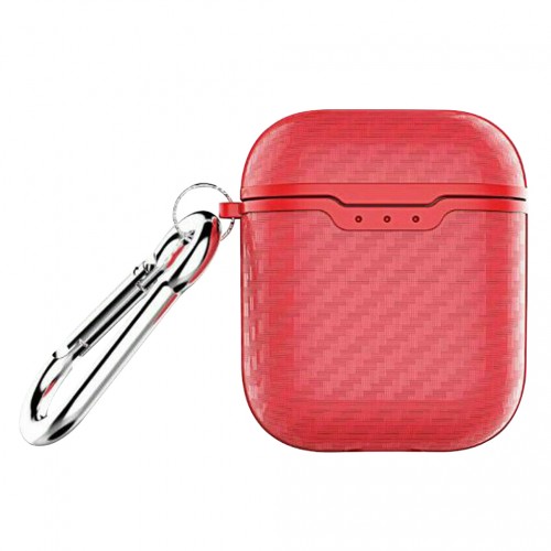 Чохол для AirPods Carbon case /red/