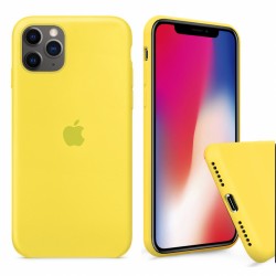 Чохол для iPhone 11 Pro Max Silicone Case Full /canary yellow/