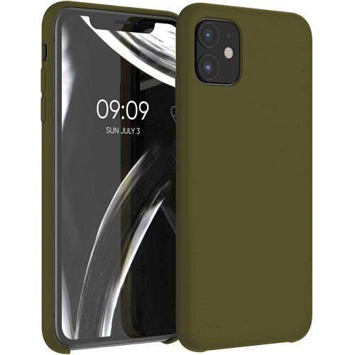 Чохол для iPhone 11 Silicone Case Full /dark olive/