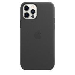  Чохол для iPhone 12/12 Pro Leather Case OEM with MagSafe /black/