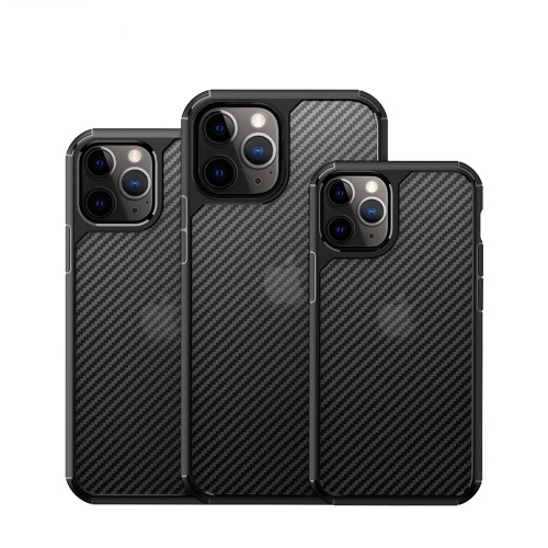  Чохол для iPhone 12 /5,4''/ iPaky Carbone Case /black transparent/