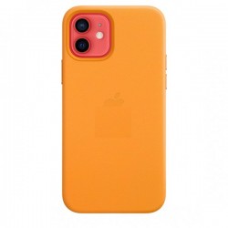  Чохол для iPhone 12 Mini Leather Case OEM with MagSafe /california poppy/
