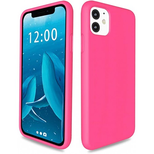 Чохол для iPhone 12 mini Silicone Case Full /electric pink/