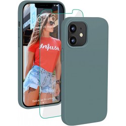 Чохол для iPhone 12 mini Silicone Case Full /pine green/