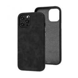  Чохол для iPhone 12 Pro /6,1''/ Leather crocodile case /black/