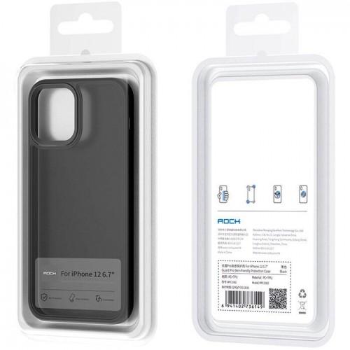  Чохол для iPhone 12 Pro Max /6,7''/ Rock Guard Series matte /black/