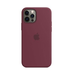  Чохол для iPhone 12 Pro Max Silicone Case OEM with MagSafe /plum/