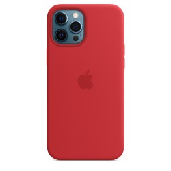  Чохол для iPhone 12 Pro Max Silicone Case OEM with MagSafe (product) /red/
