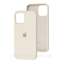  Чохол для iPhone 12pro max Silicone Case Full /antique white/