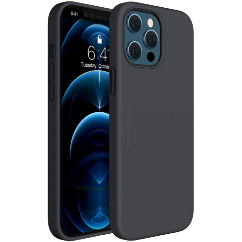  Чохол для iPhone 12pro max Silicone Case Full /charcoal grey/