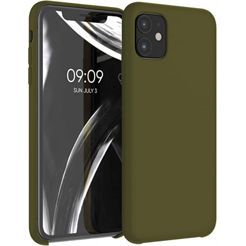  Чохол для iPhone 12pro max Silicone Case Full /dark olive/