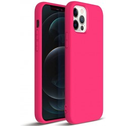  Чохол для iPhone 12pro max Silicone Case Full /electric pink/