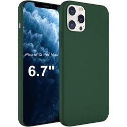  Чохол для iPhone 12pro max Silicone Case Full /green/