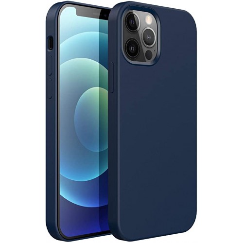  Чохол для iPhone 12pro max Silicone Case Full /midnight  blue/