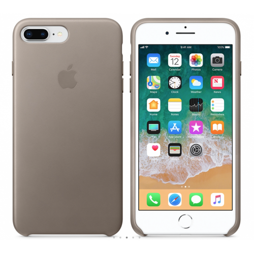  Чохол для iPhone 7 Plus Leather Case copy /taupe/