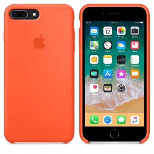  Чохол для iPhone 8/7 Plus Silicone Case copy /orange/