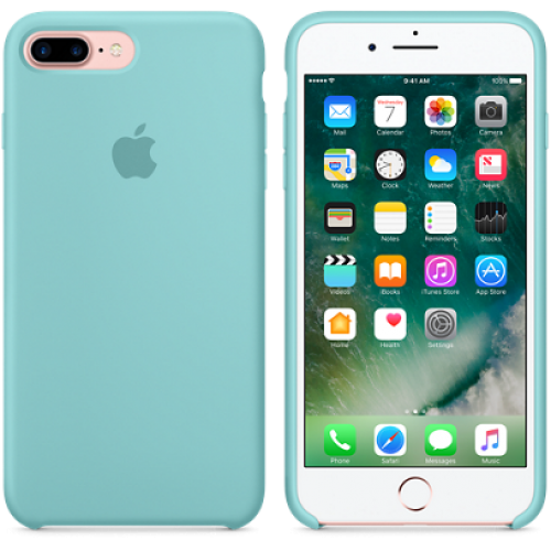 Чохол для iPhone 8/7 Plus Silicone Case copy /sea blue/